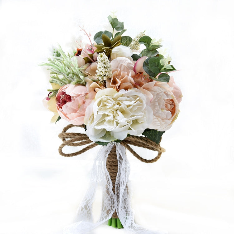 Wedding Holding Flower Bridal Bouquet Accessories Bridesmaid Party Wedding Decoration Supplies, Diameter: 24cm My Store