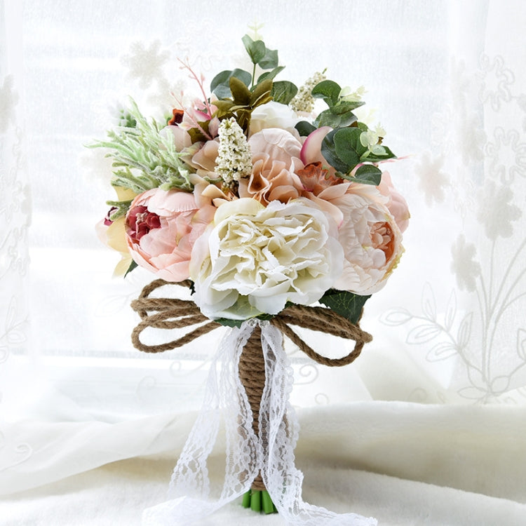 Wedding Holding Flower Bridal Bouquet Accessories Bridesmaid Party Wedding Decoration Supplies, Diameter: 24cm My Store