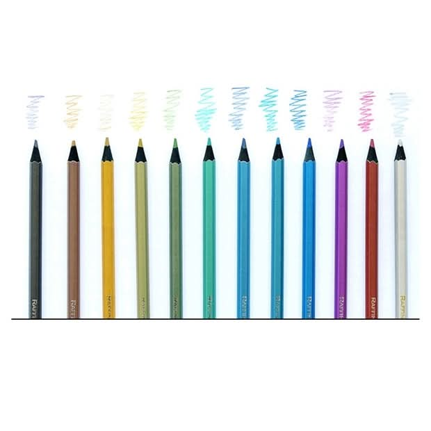 Kids Adults Sketch Coloring Books Drawing Vibrant Colors 12-color Colored Pencils Set Reluova