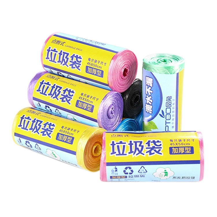 1 Rolls Household Colour Thickening Big Garbage Bags (30 PCS Per Roll), Random Color Delivery, Size:45*50cm