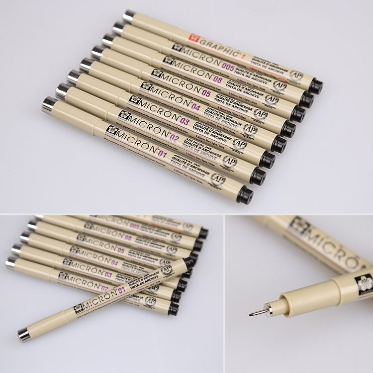 2 PCS Archival Pigment Ink Drawing Fineliner Pens Nib Manga Micron Pen