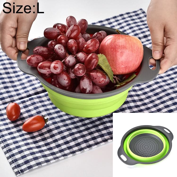 Creative Folding Vegetables Fruits Storage Basket Organizer Drain Basket, L, Size: 29.5*23.5*10cm - Reluova