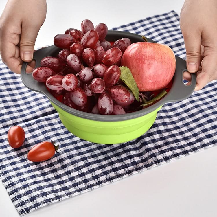 Creative Folding Vegetables Fruits Storage Basket Organizer Drain Basket, S, Size: 24.5*20*9cm - Reluova