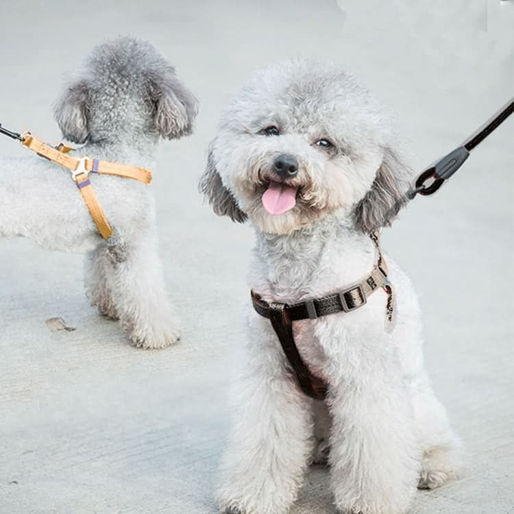 Pet Dog Collar + Harness + Leash Three Sets, S, Harness Chest Size: 34-50cm, Collar Neck Size: 24-35cm, Pet Weight: 8kg Below - Reluova