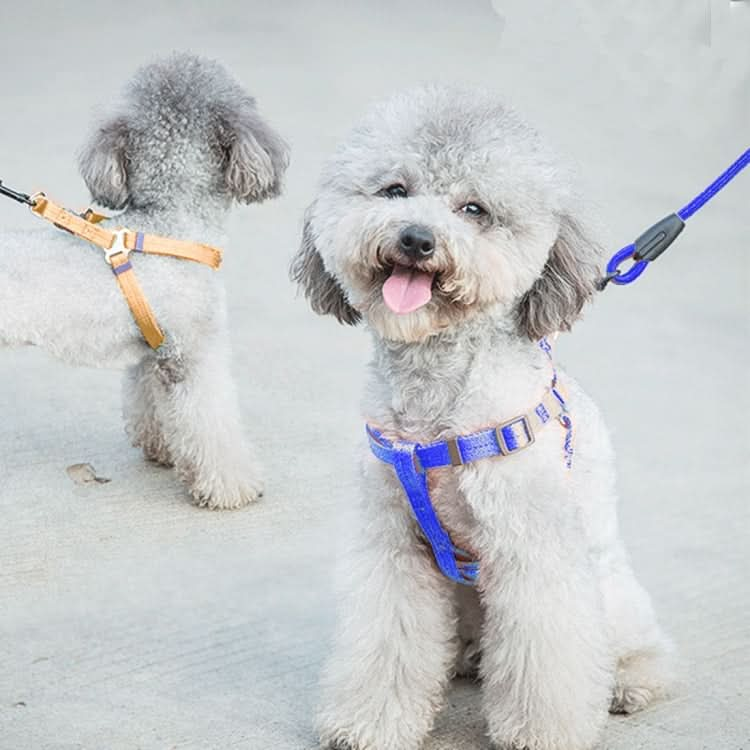 Pet Dog Collar + Harness + Leash Three Sets, S, Harness Chest Size: 34-50cm, Collar Neck Size: 24-35cm, Pet Weight: 8kg Below - Reluova