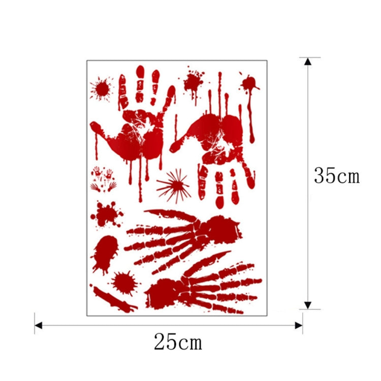 Halloween Decorations PVC Creative Blood-printed Wall Stickers Window Stickers, Size: 25*30cm, Random Style Delivery My Store