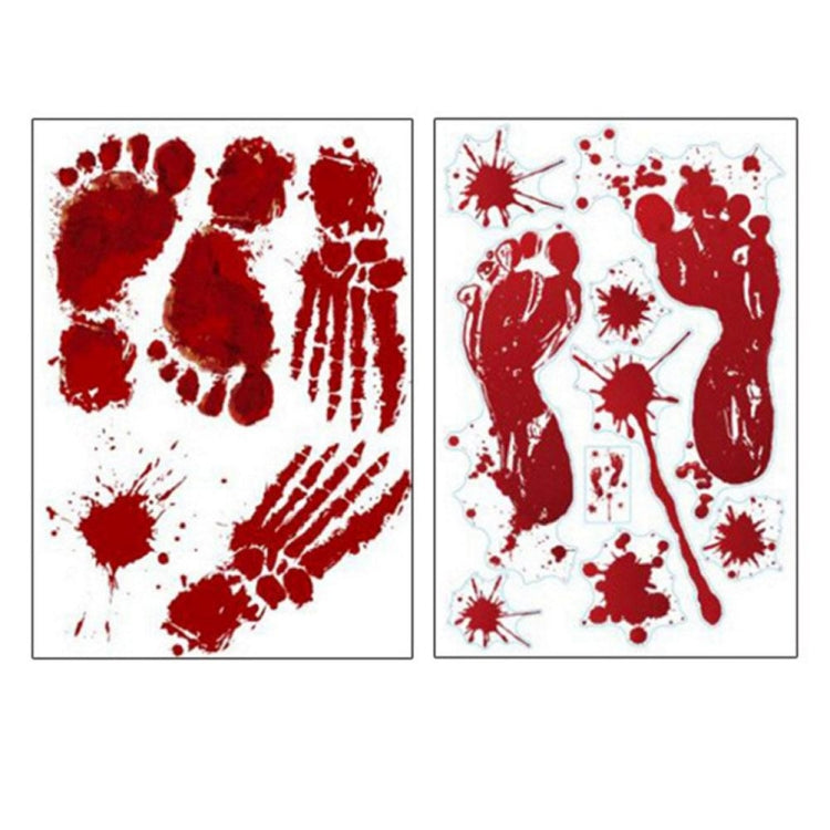 Halloween Decorations PVC Creative Blood-printed Wall Stickers Window Stickers, Size: 25*30cm, Random Style Delivery