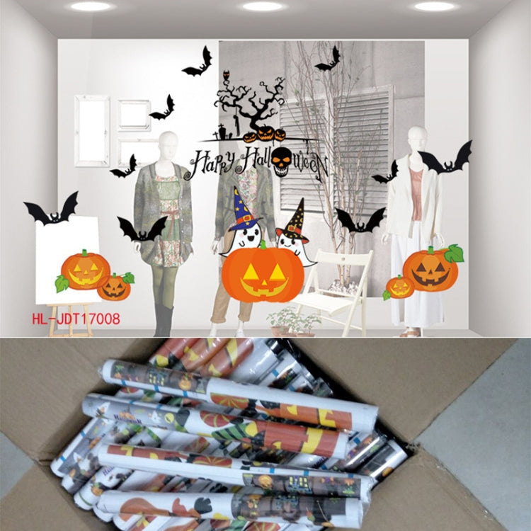 Halloween Decorations PVC Personalized DIY Glass Electrostatic Stickers, Random Style Delivery