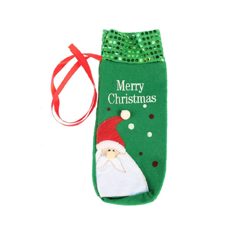 Merry Christmas Santa Claus Christmas Dinner Table Decoration Champagne Wine Bottle Bag