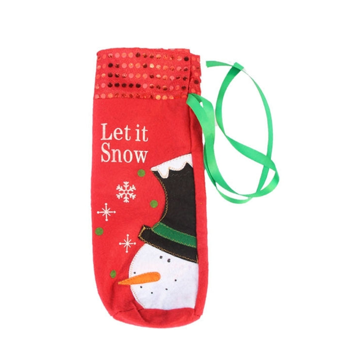 Snowman Christmas Dinner Table Decoration Champagne Wine Bottle Bag My Store