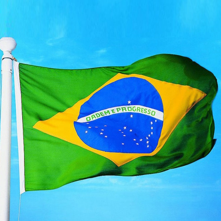 Polyester Material Brazil Flag, Size: 150*90cm My Store