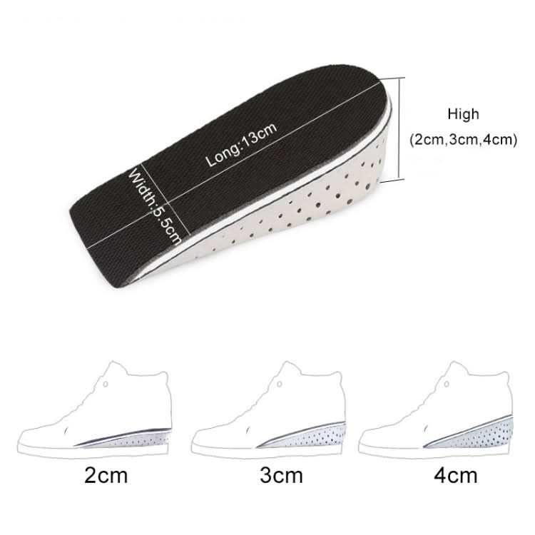 Heighten Heel Insert Shoes Pad Cushion Arch Height Increase Half Insole, Height: 2cm Reluova