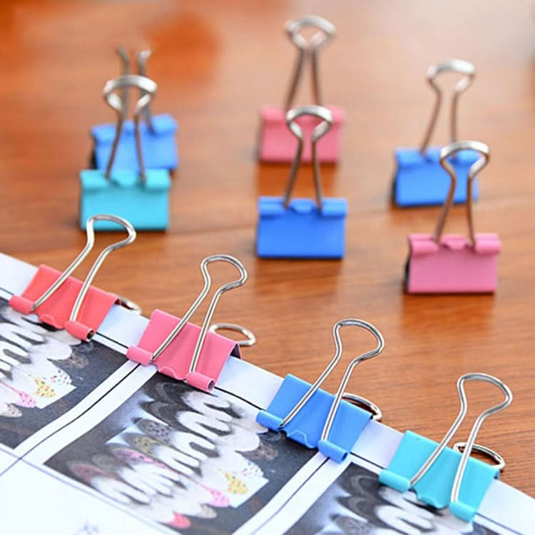 24pcs/Box Long Tail Ticket Clip Iron Clip File Clip, Random Color Delivery Reluova