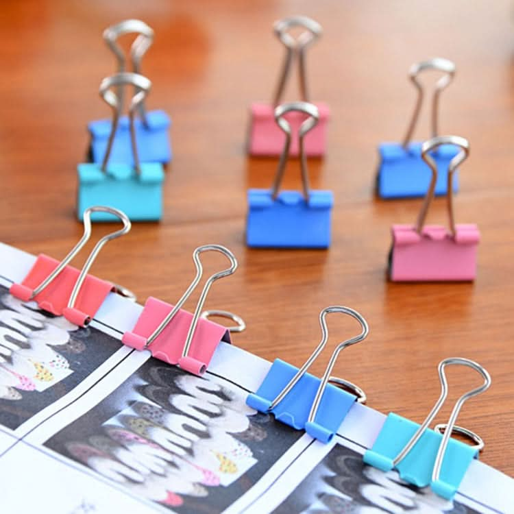 24pcs/Box Long Tail Ticket Clip Iron Clip File Clip, Random Color Delivery Reluova