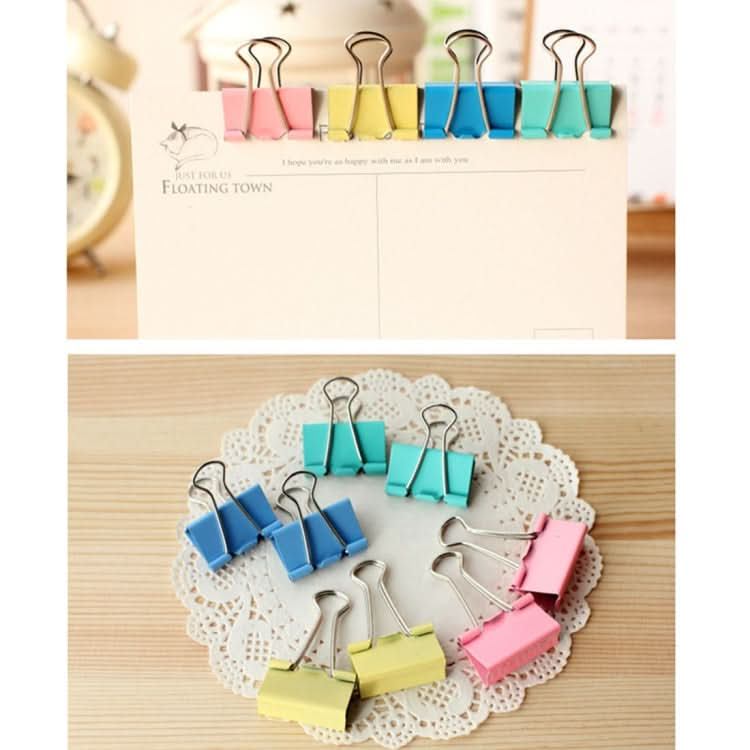 24pcs/Box Long Tail Ticket Clip Iron Clip File Clip, Random Color Delivery Reluova