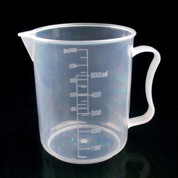 500ml Thin Section PP Plastic Flask Digital Measuring Cup Cylinder Scale Measure Glass Lab Laboratory Tools-Reluova