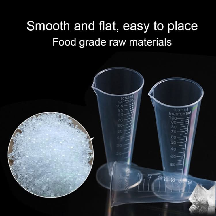 10 PCS 100ml Food Grade PP Plastic Flask Digital Cone Measuring Cup Cylinder Scale Measure Glass Lab Laboratory Tools - Reluova