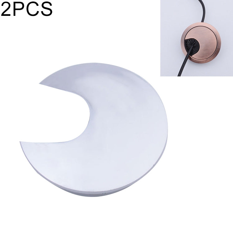 2 PCS Desk Computer Desktop Zinc Alloy Round Threading Box Hole Cover, Hole Diameter: 35mm (Bright Gold)-Reluova