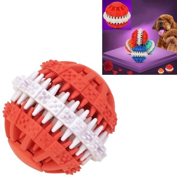 Dog Toy Balls for Pets Tooth Cleaning Chewing Toys Balls of Non-Toxic Soft Rubber , Large Size - Reluova