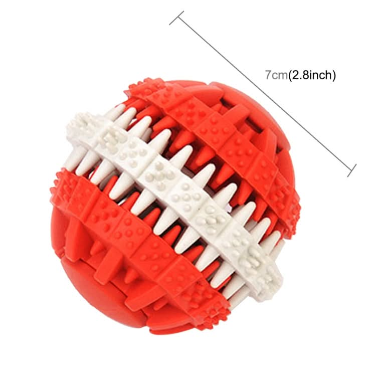 Dog Toy Balls for Pets Tooth Cleaning Chewing Toys Balls of Non-Toxic Soft Rubber , Large Size - Reluova