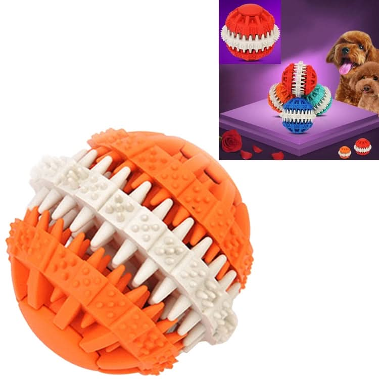 Dog Toy Balls for Pets Tooth Cleaning Chewing Toys Balls of Non-Toxic Soft Rubber , Small Size - Reluova