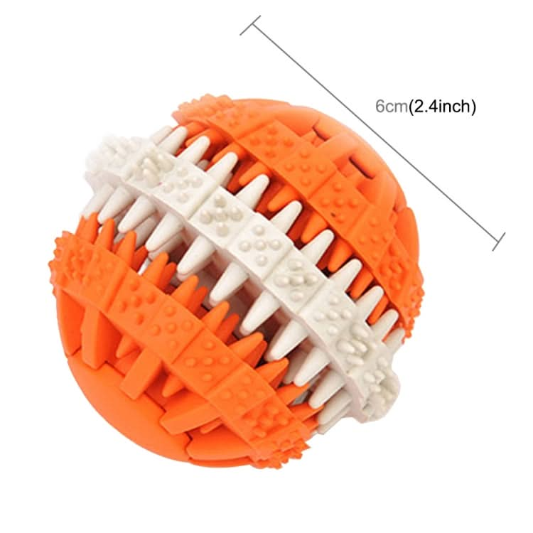 Dog Toy Balls for Pets Tooth Cleaning Chewing Toys Balls of Non-Toxic Soft Rubber , Small Size - Reluova