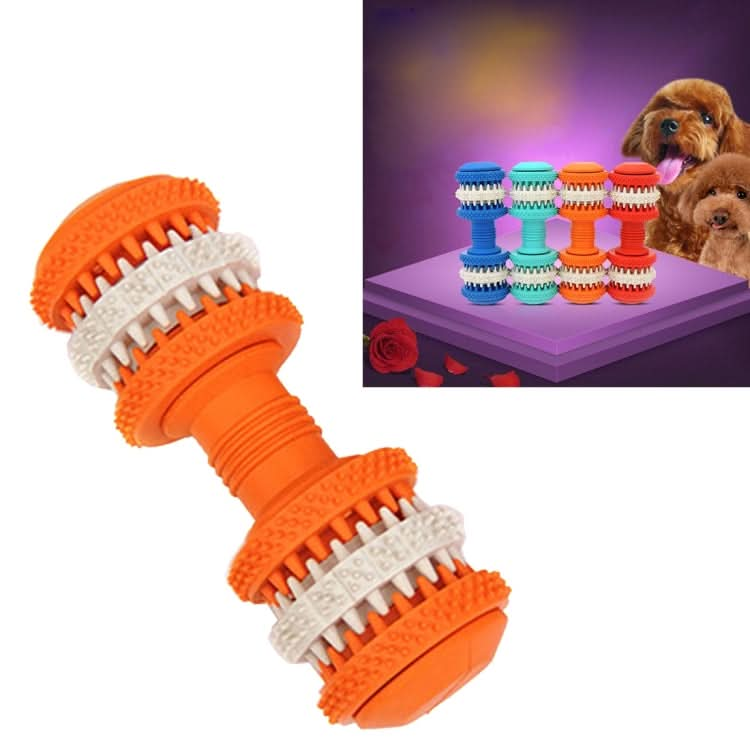 Dog Toy  for Pets Tooth Cleaning Chewing Dumbbells Shape Toys of Non-Toxic Soft Rubber , Large Size,Length:15cm - Reluova