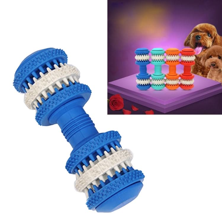 Dog Toy  for Pets Tooth Cleaning Chewing Dumbbells Shape Toys of Non-Toxic Soft Rubber , Large Size,Length:15cm - Reluova