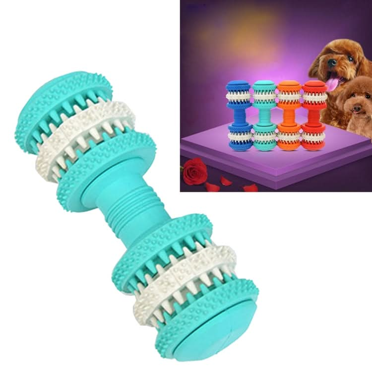 Dog Toy  for Pets Tooth Cleaning Chewing Dumbbells Shape Toys of Non-Toxic Soft Rubber , Large Size,Length:15cm - Reluova