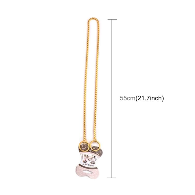 Pet Collars Pet Neck Strap Dog Neckband Snake Chain Dog Chain  Solid  Metal Chain Dog Collar，Length:55cm - Reluova