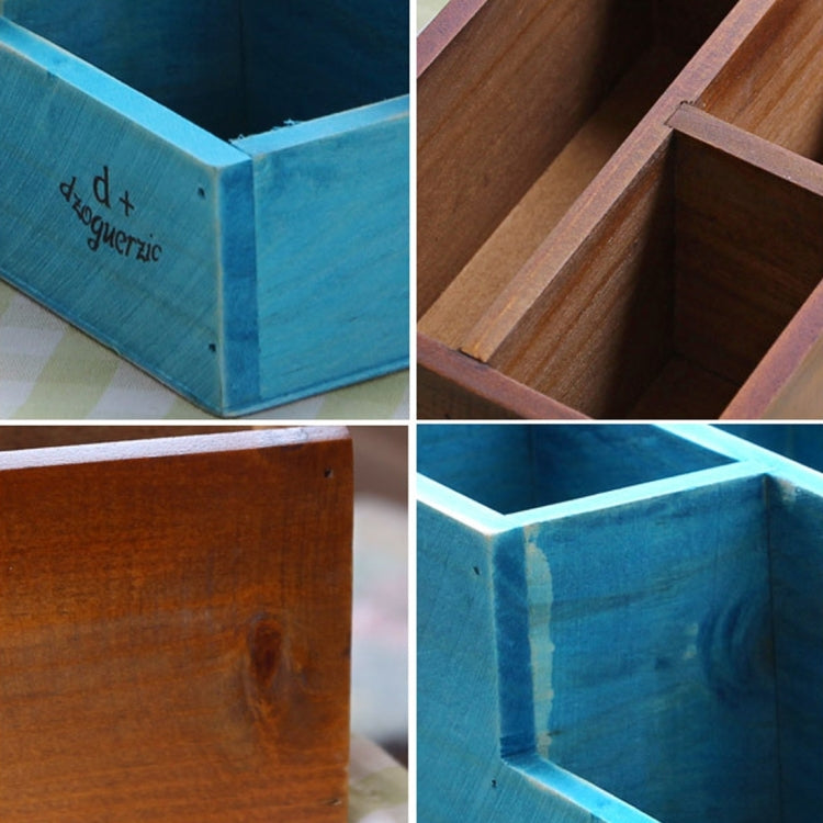 Retro Square Wooden Flower Pot Wooden Box Woody Storage Box  Multi-functional Wooden Box,Random Color Delivery My Store