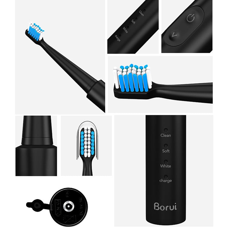 USB Wireless Charge Sonic Electric Toothbrush Adult Oral Hygiene Rechargeable Ultrasonic Tooth Brush with 4 Brush Heads