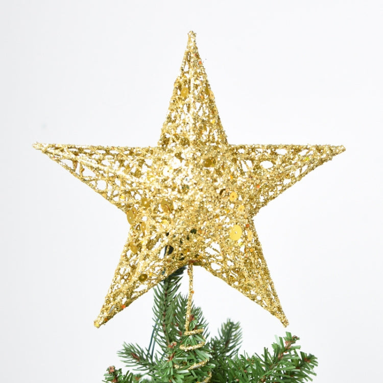 Glitter Iron Star Christmas Tree Top Decoration Ornament, Size: 30cm x 25cm, Random Color Delivery My Store