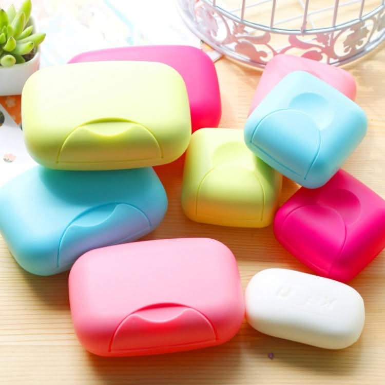 Home Travel Soap Box Lock Sealed Waterproof Leakproof Soap Holder Case with Cover Soap Dishes Container,Random Color Delivery,Large,Size:12x8x4cm