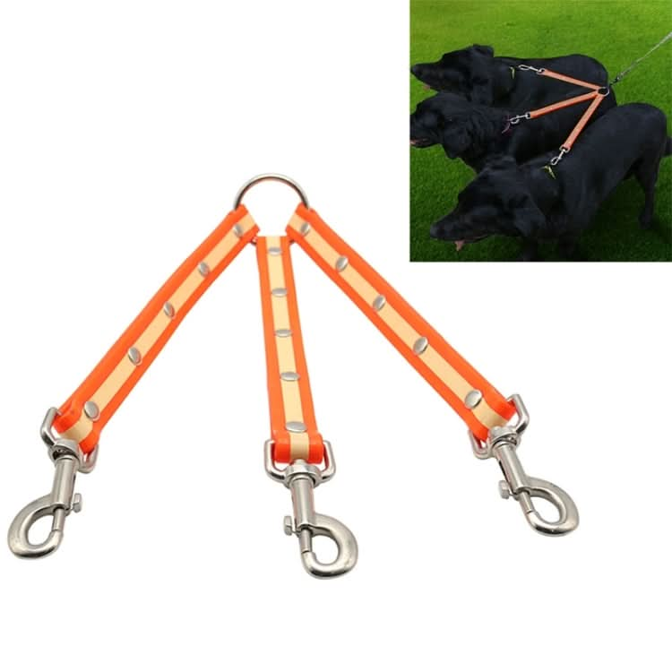 TPU Material Pet Dogs 3 in 1 Tangle-free Traction Rope Double Pet Dog Walking Leash, Length: 25 cm - Reluova