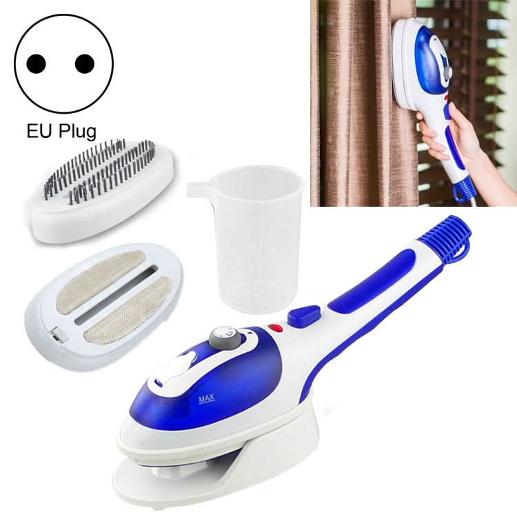 Multifunction Household Handheld Steamer Travel Portable Hand - Held Steam Hanging Hot Machine Ceramic Bottom with Flannelette Brush & Hair Brush & Measuring Cup,EU Plug