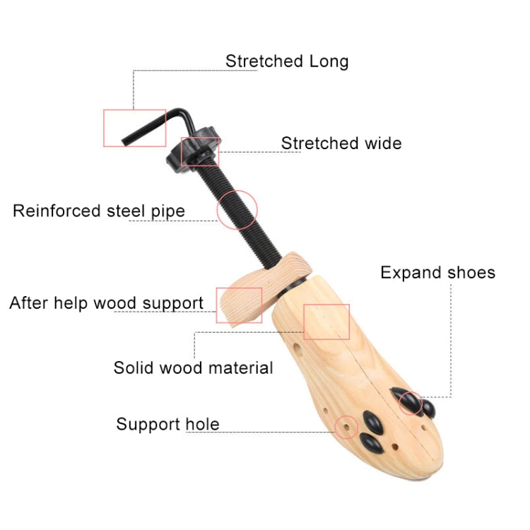 Pine Wood Unisex Fixed Fits Support Stretcher Shaper Shoes Expander , Size: S（34-37Yards）