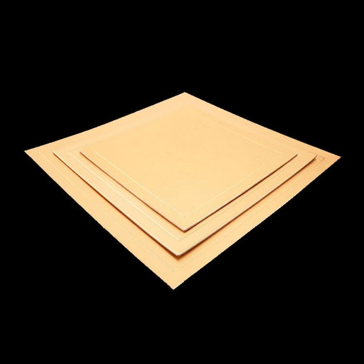 100pcs / Pack Square Cake Cardboard Pad Golden Cake Mousse Cake Mat, Size: 28 x 28cm - Reluova