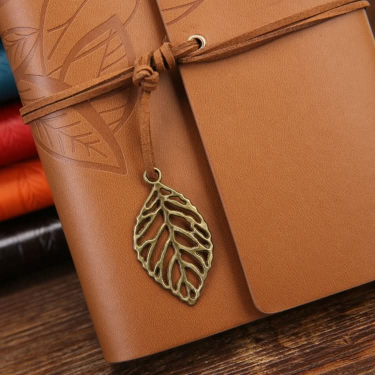 Creative Retro Autumn Leaves Pattern Loose-leaf Travel Diary Notebook, Size: L Reluova