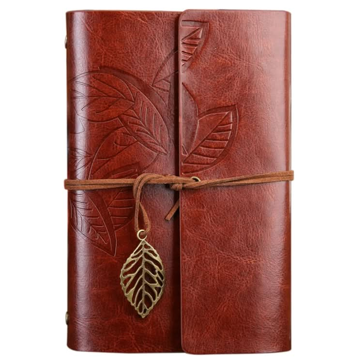 Creative Retro Autumn Leaves Pattern Loose-leaf Travel Diary Notebook, Size: L Reluova