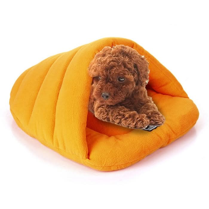 Slipper Shape Polar Fleece Warm Thicken Pet Dogs Cats House Size: L, 58×68×32cm - Reluova