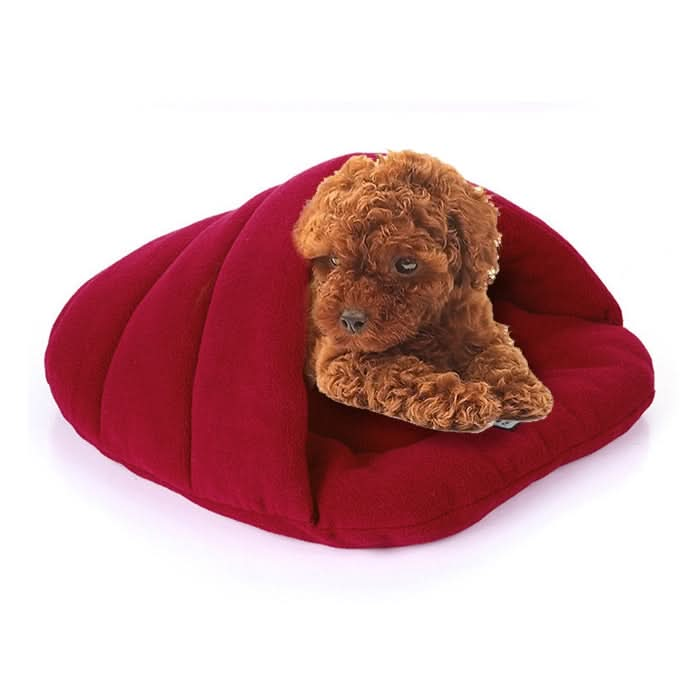 Slipper Shape Polar Fleece Warm Thicken Pet Dogs Cats House Size: L, 58×68×32cm - Reluova