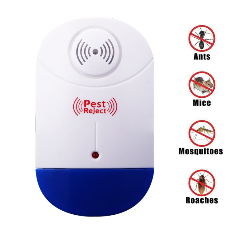 Electronic Ultrasonic Mosquito Rat Pest Control Repeller with LED Light, US Plug, AC90V-250V (White+Blue) My Store