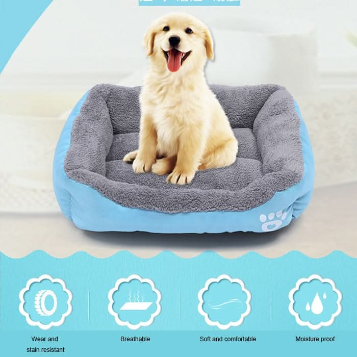 Candy Color Four Seasons Genuine Warm Pet Dog Kennel Mat Teddy Dog Mat, Size: 3XL, 110×82×20cm - Reluova