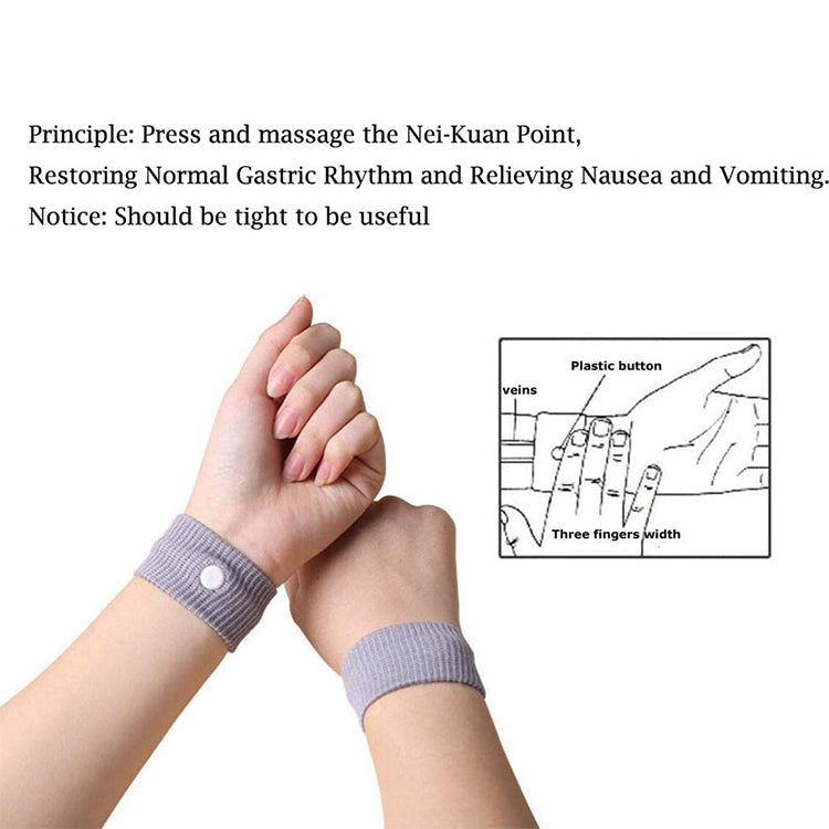 Physical Method Carsickness Prevention Antiemetic Polyester Wristband, One Pair Reluova