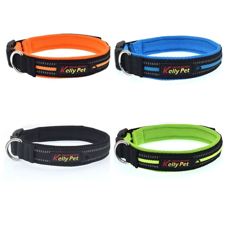 Pet Dogs Polyester Reflective Breathable Pets Collar Traction Lead Leash, Size: S, 2.0*35*40cm - Reluova