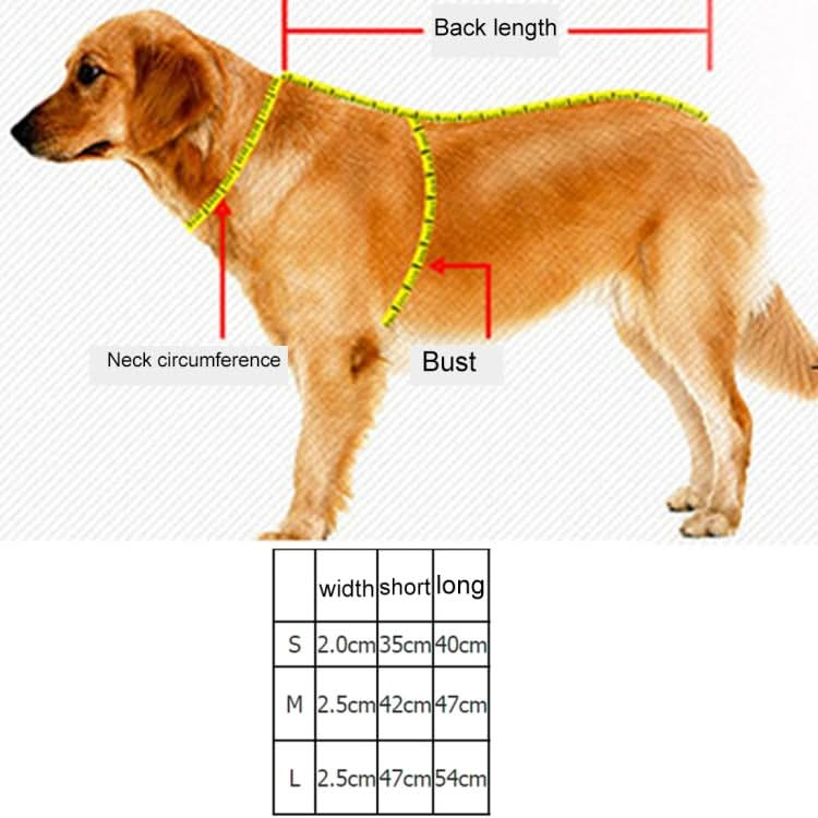 Pet Dogs Polyester Reflective Breathable Pets Collar Traction Lead Leash, Size: M, 2.5*42*47cm - Reluova