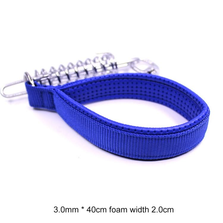 Pet Medium Large Dogs Cushion Traction Rope Spring Foam Handle Explosion-proof Short Chain, Size: 3mm*40cm, Foam Width: 2cm - Reluova