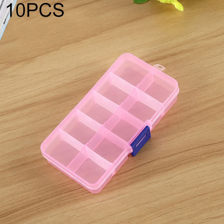 10 PCS Removable Grid Plastic Box Organizer for Jewelry Earring Fishing Hook Small Accessories, Size: Small, 10 Slots