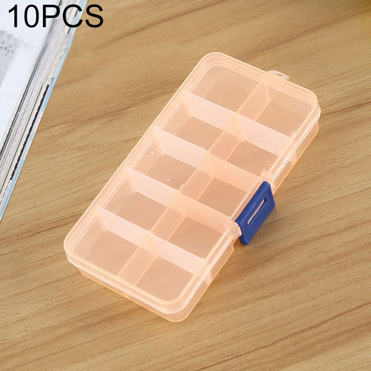 10 PCS Removable Grid Plastic Box Organizer for Jewelry Earring Fishing Hook Small Accessories, Size: Small, 10 Slots